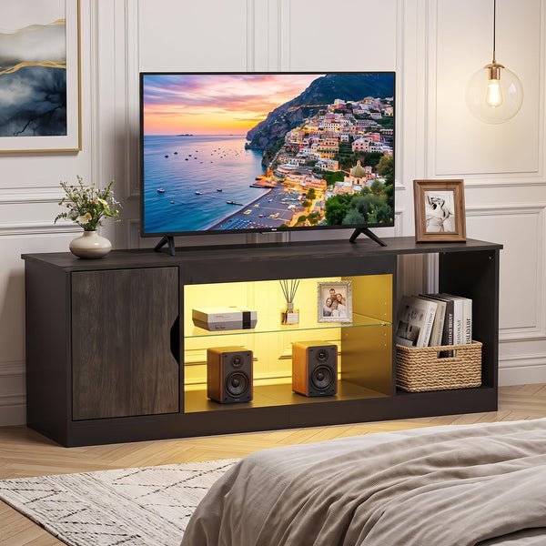 Giantex TV Stand with LED Light Strip for TVs up to 65"
