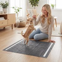 Charcoal Dog Pee Pads, 60 x 60 cm (150 Count) 6-Layer Leak-Proof Pet Potty Training Pads for Dogs