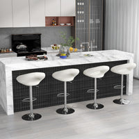 Swivel Bar Stool Set of 2 Height Adjustable with Hollow Back