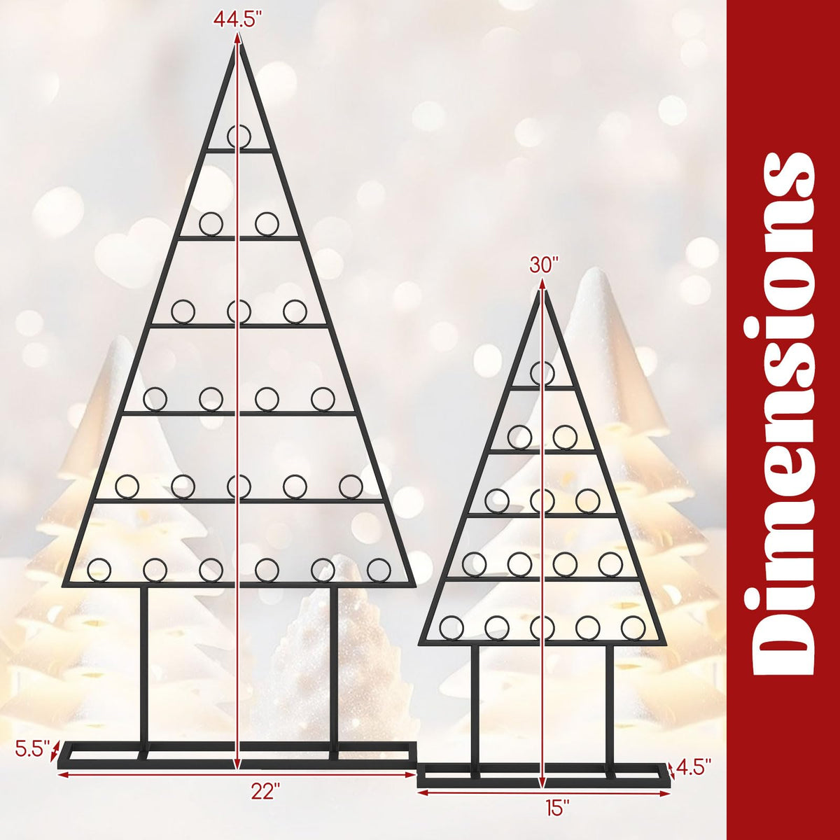 2 Pack Christmas Card Holder, Holiday Card Display Stand