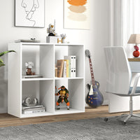 4/6-Cube Open Bookshelf Home 2-tier Large Bookcase Free-standing Storage Shelf