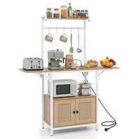 Giantex Bakers Rack Microwave Stand Drop Leaf