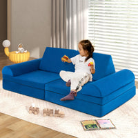 Kids Modular Convertible Foam Sofa with Machine-washable Fabric