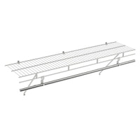 122 x 30 cm Wall‑Mounted Closet Shelf with Hanging Rod