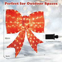93 CM Lighted Christmas Bow Decoration