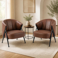 Single Sofa with Adjustable Foot Pads for Home Office or Living Room