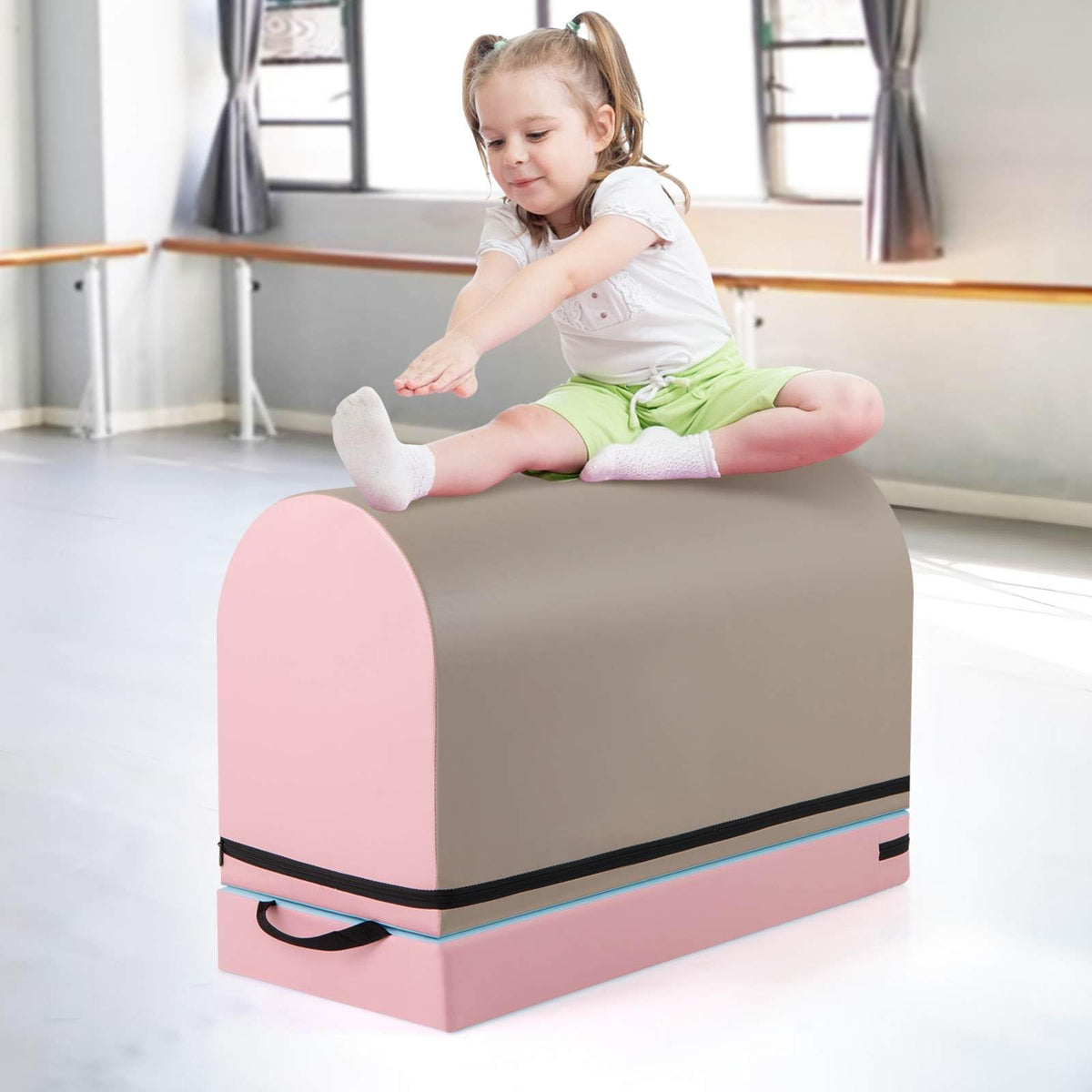 Mailbox Tumbling Aid Trainer Gymnastics Vaulting Box with Detachable Mat