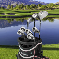 Men/Women's Complete Golf Club Set 9 Pieces, Includes 460cc Alloy Driver