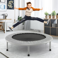 38” Mini Folding Trampoline, Portable Recreational Fitness Rebounder for Kids, Max Load 150kg