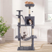 Cat Tree Tower for Indoor Cats Multi-Level Cat Condo with Plush Top Perch