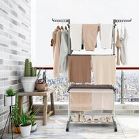 Giantex 4-Tier Clothes Drying Rack, Folding Clothes Horse Stand with Rotatable Side Wings