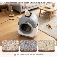 Self-Cleaning Cat Litter Box with Safety Sensors and App Contro