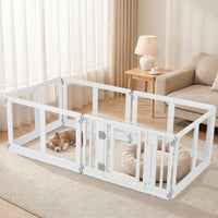 Clear Dog Playpen with Secure Locking Door, 6 Panels