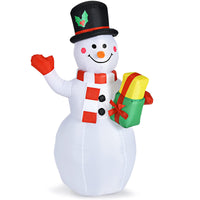 150CM Inflatable Snowman with LED Lights for Christmas Decoration