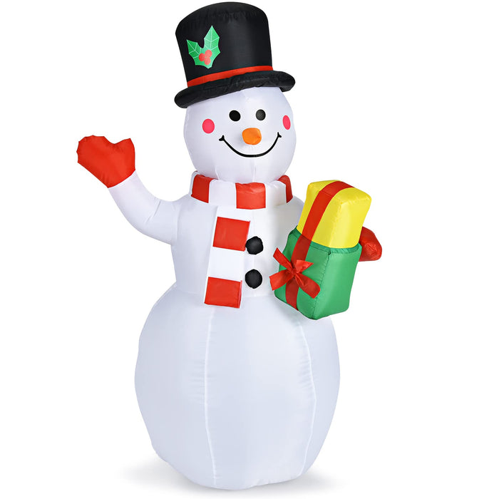 150CM Inflatable Snowman with LED Lights for Christmas Decoration