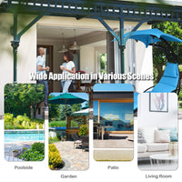 Hanging Lounger Chair with Canopy & Cushion Built-in Pillow