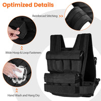 Heavy-Duty Weighted Workout Vest for Strength Training and Running