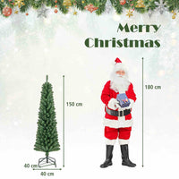 150 cm/180 cm/210 cm/240 cm Pencil Christmas Tree with LED Lights and Memory Branchs