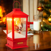 1-Piece Christmas Street Lamp 155cm with Snow Globe and Santa Music for Porch