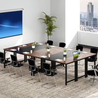 160 cm Computer Desk, Heavy Duty Metal Frame Laptop Table