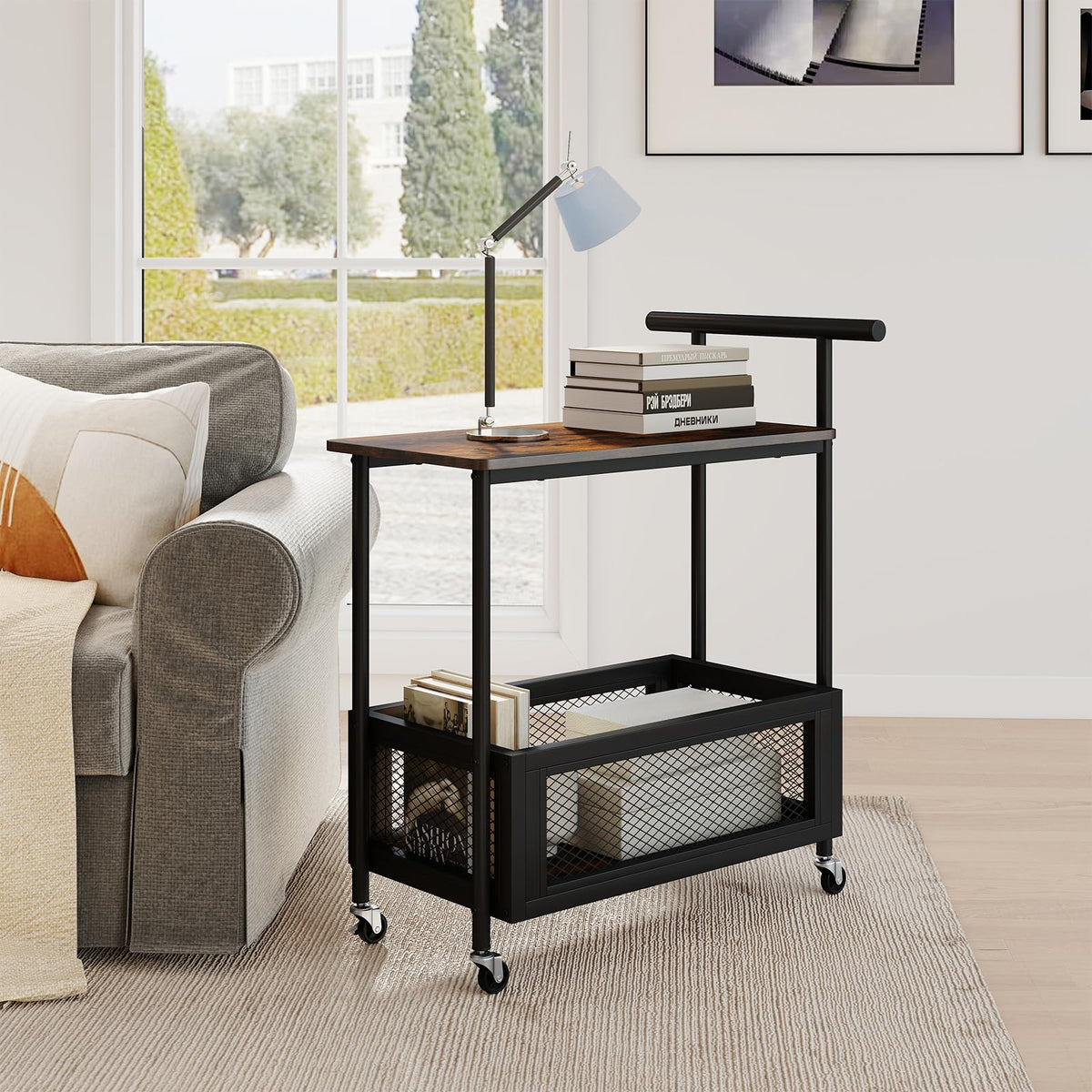 Giantex Kitchen Serving Cart Rolling End Table