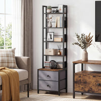 Giantex CD Storage Rack with Drawers, 5-Tier DVD Shelf Organizer