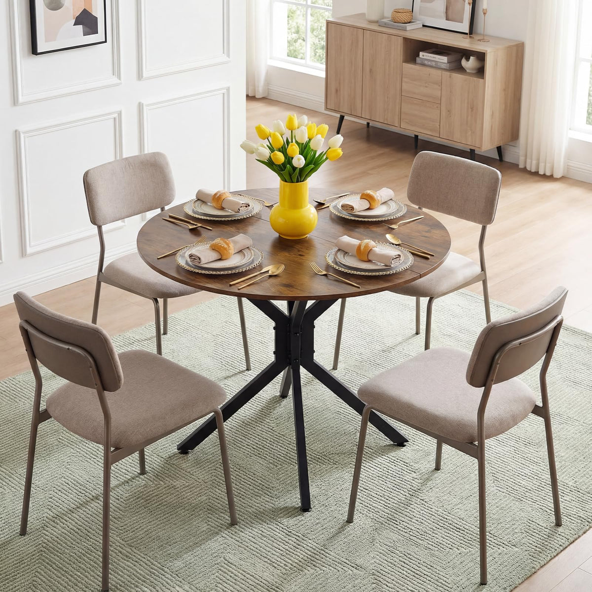 80cm Folding Dining Table with Drop Leaves