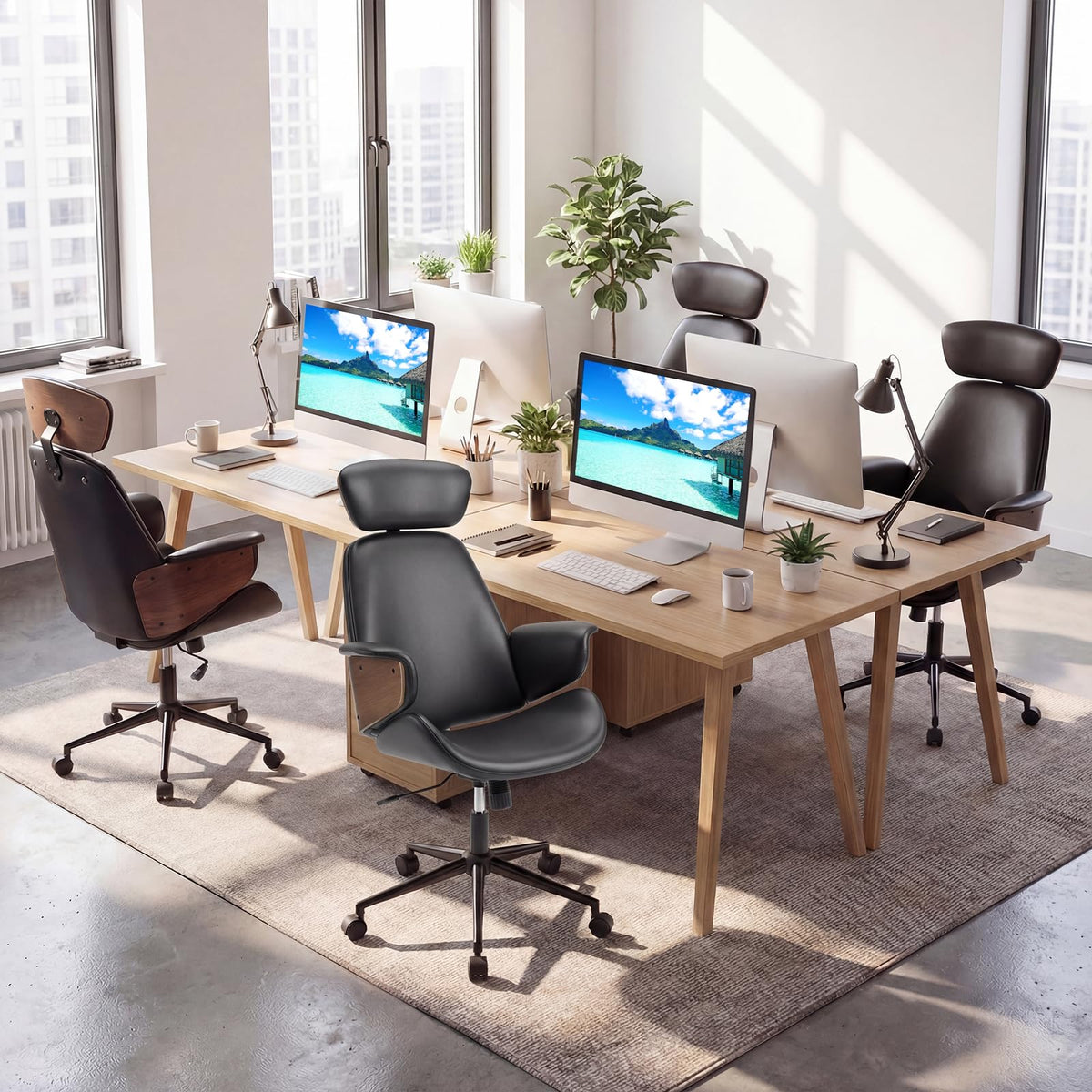 Ergonomic Office Chair with Headrest and Adjustable Height