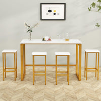 65 cm Square Bar Stools Set of 4, Kitchen Breakfast Stools