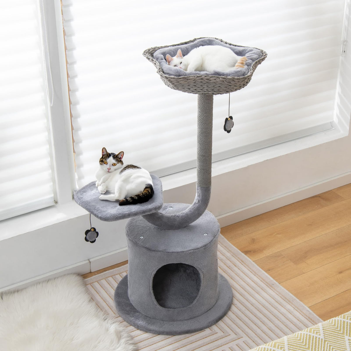 Cat Tree for Indoor Cats, 106 CM Tall Cat Tower
