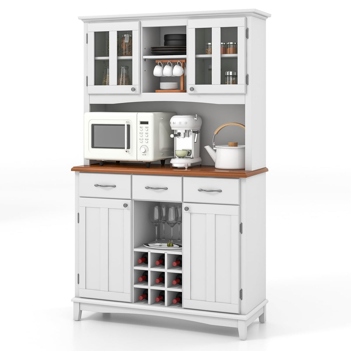 Kitchen Buffet with Hutch Tall Kitchen Pantry Cabinet