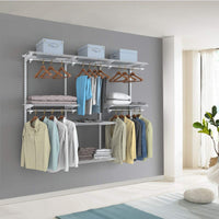 Giantex Custom Closet Organizer, Smart Closet Organizer System, Metal Hanging Storage Organizer Rack