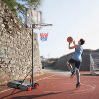 Basketball Hoop Stand, Adjustable Basketball Hoop w/ 193-248cm Height Adjustment