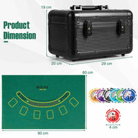 11.5 Gram Texas Holdem Poker Chip Set with 600 Pieces Chips