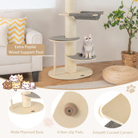 4-Story Cat House for Multiple Cats 112 cm Elevated Cat Cave Bed