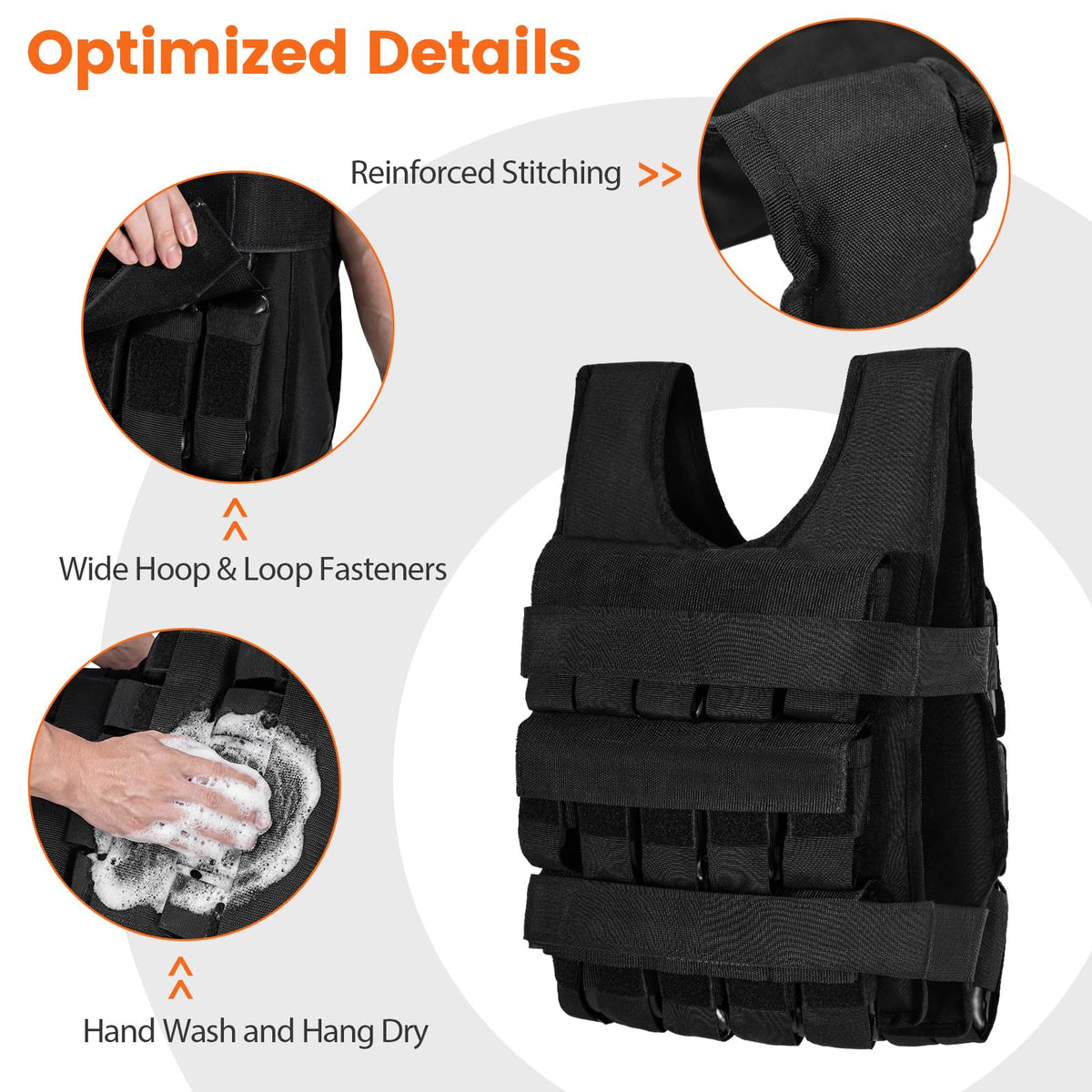 Adjustable Weighted Vest for Men and Women for Strength Training and Running
