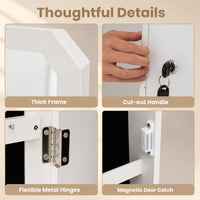 Lockable Full-Length Mirror Jewelry Cabinet