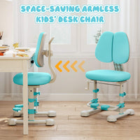 Kids Chair, Ergonomic Children Study Desk Chair with Adjustable Double Backrest