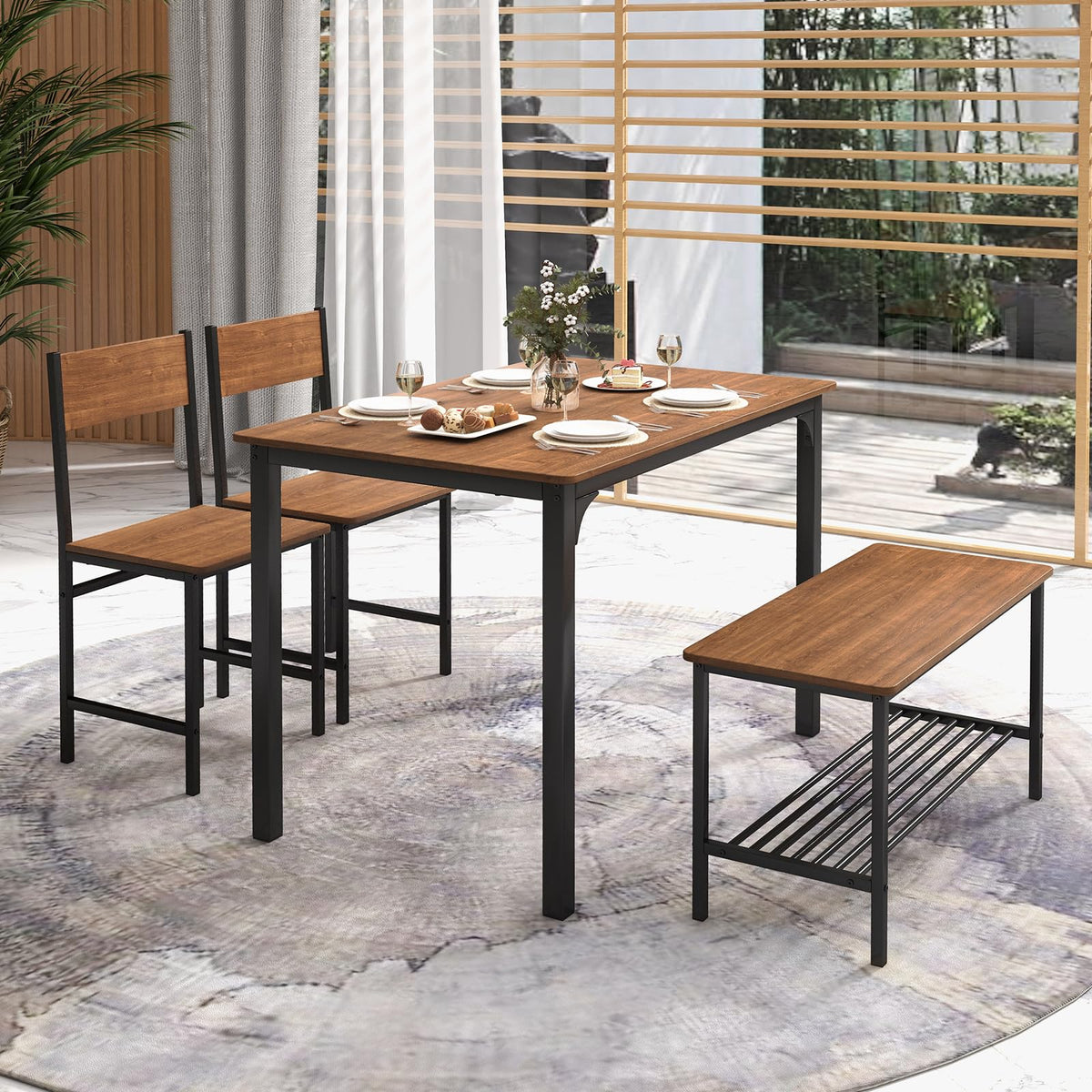 Giantex 4-Piece Dining Table & Chair Set