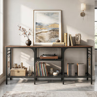 TV Stand Entertainment Center with 4 Open Storage Shelves