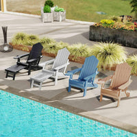 All-Weather HIPS 180kg Loaded Lounge Chair with Retractable Footrest