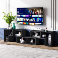 Giantex 3 Pieces Adjustable TV Console Stand