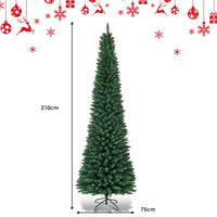 2.1M Christmas Tree, Fir Pencil Artificial Tree