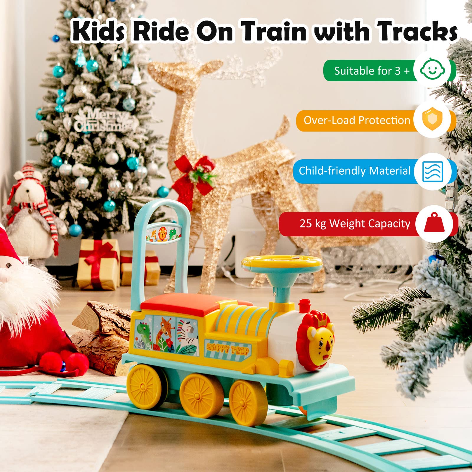 Kids ride on 2024 train and track