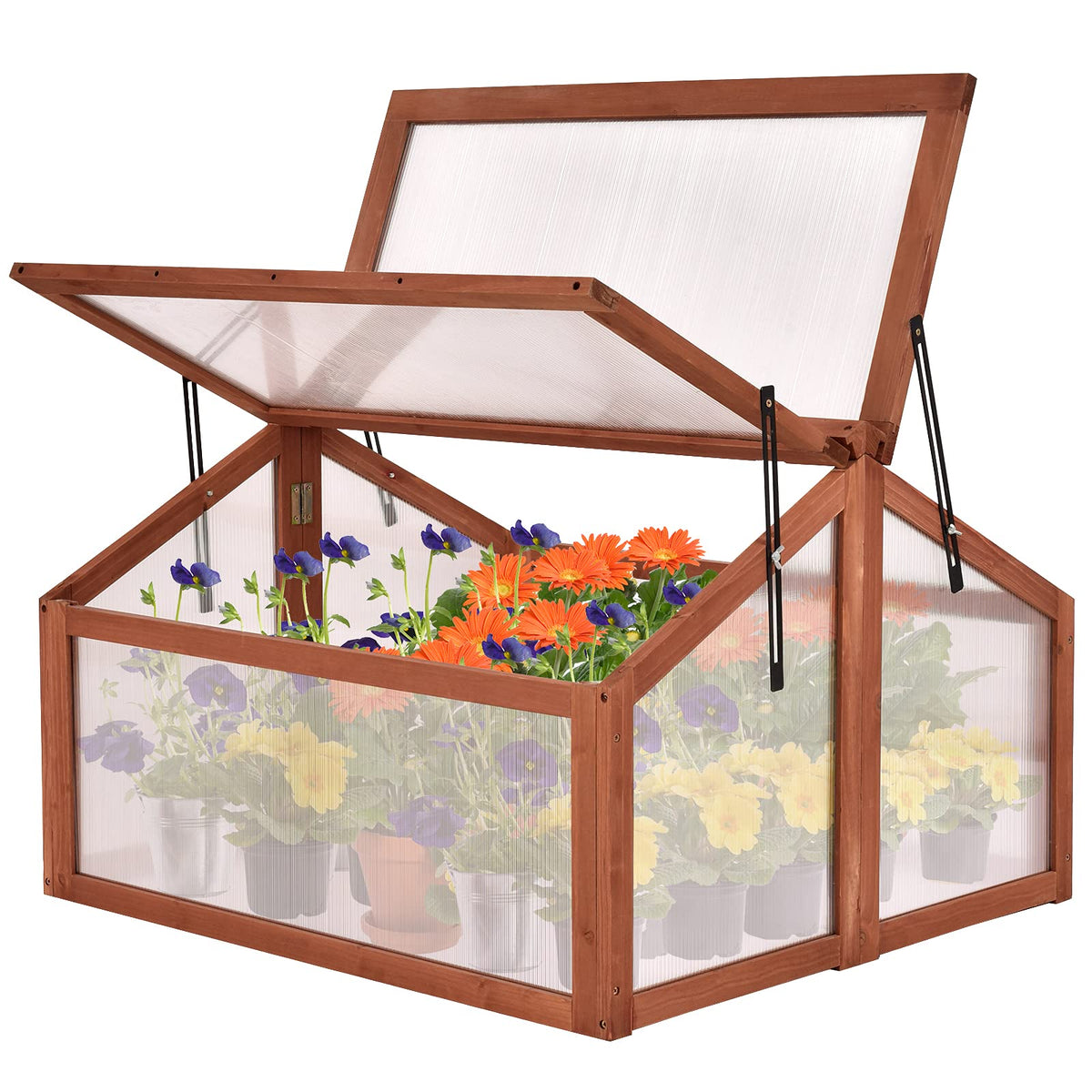 Giantex Wooden Cold Frame Greenhouse