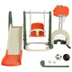 6 in 1 Climber Slide Playset with Basketball Hoop for Kids