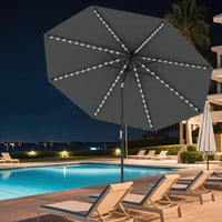 3 m Solar Patio Umbrella w/ 96 LED Lights, 9 Modes