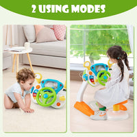 Kids Steering Wheel Simulated Driving Toy Set with Lights & Sounds