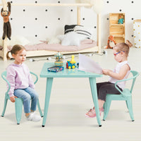 Steel Kids Chair Set of 2 with Backrest