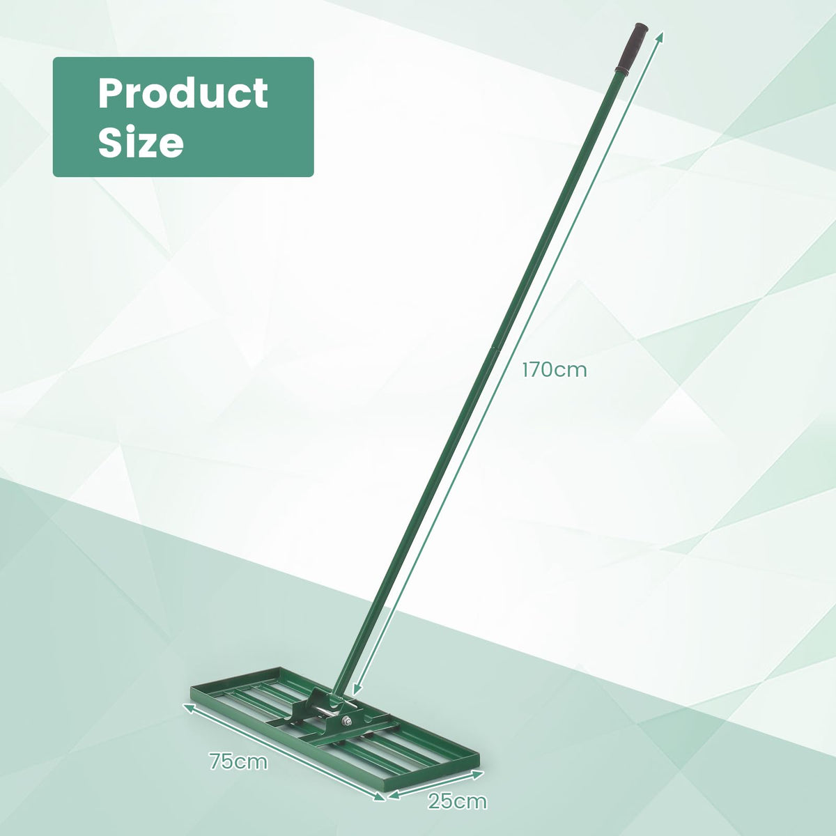 75cm x 25cm Heavy Duty Level Effort-saving Lawn Tool w/Ergonomic Handle for Soil